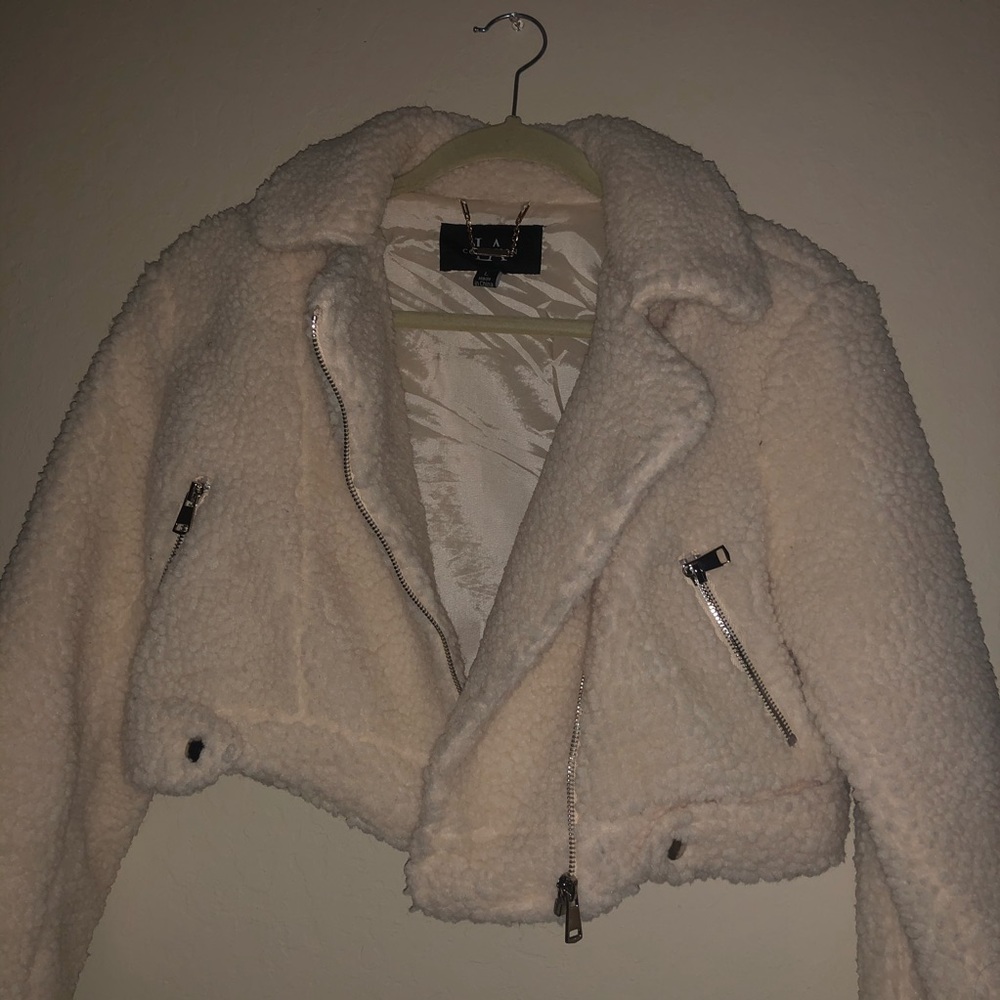 Cropped Furry Zip